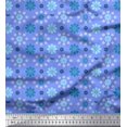 thumbnail image 1 of Soimoi Poly Georgette Fabric Leaves & Floral Artistic Printed Craft Fabric by The Yard 52 Inch Wide, 1 of 5