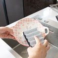 thumbnail image 4 of EGNMCR Kitchen Utensils Set, Cooking Utensils Set, Mesh Baking Tray Grill Sponge Rub Barbecue Net Rust Removal Sponge Cleaning Brush Double Sided Wavy Gaps Cleaning Brush Sponge Sponge, 4 of 6