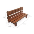 thumbnail image 4 of KAKOWELY mini house bench Doll House Park Bench Mini Wooden Bench Model Mini Garden Bench Model Mini Chair Model (Brown)4.72"X2.17"X2.36", 4 of 5