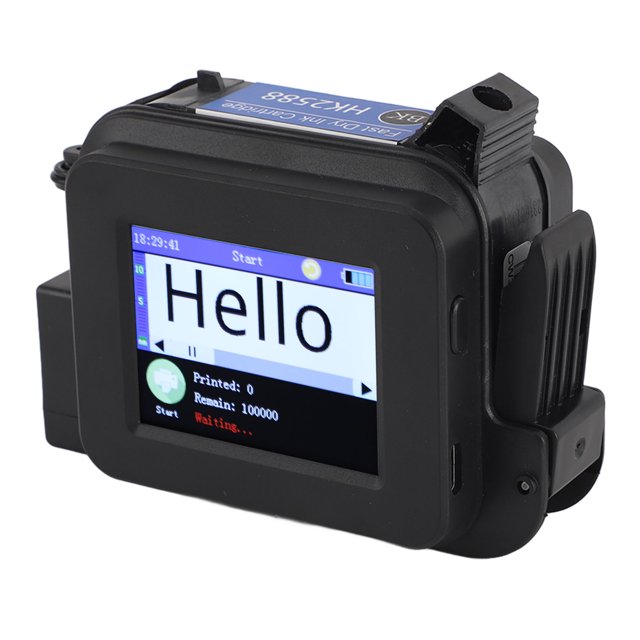 Handheld Inkjet Printer, Portable Handheld Printer With 2.4 Inch Touch Screen, Quick Drying Inkjet Coding Machine For Barcode, QRCode, Batch Number, Logo, 0.5in/1in Printing Height