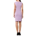 thumbnail image 3 of INSPIRE CHIC Robe Fourreau pour Femme Sans Manches à Encolure Bateau Robe de Bureau Violet Pâle S, 3 of 6