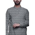 thumbnail image 3 of Atasi Designer Kurta Pajama For Men Printed Angrakha Kurta Set Summer Clothing, 3 of 3