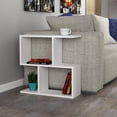 thumbnail image 3 of JV Home Homeania Collection Modern Decorative Coffee Table with Shelves for Storage, White, 3 of 7
