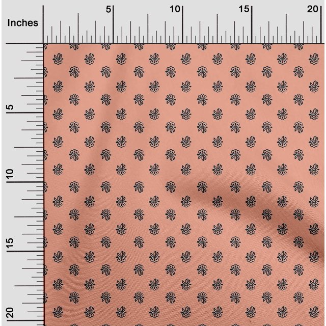 oneOone Georgette Viscose Fabric Floral Block Print Fabric By The Yard 42 Inch Wide