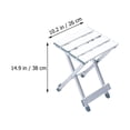 thumbnail image 2 of EIGTHTAIL Chaises Pliantes Extérieures Chaise Pliante Portable 38X26CM Argent, 2 of 8