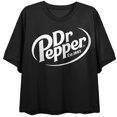 thumbnail image 1 of Dr. Pepper Logo Women's Black Crop Top, 1 of 2