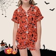 thumbnail image 2 of WEAIXIMIUNG Pyjama de Noël pour Garçons, Loisirs pour Enfants, Imprimé, Col à Boutons, Haut à Manches Courtes, Short, Ensemble de Pyjama, 2 of 4
