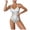 White, variant on TopLLC Women's Fashion One Piece Swimsuits V Neck High Waist Bathing Suit Sexy Hollow Monokini Swimwear Brazilian Tie Criss Cross Bikini