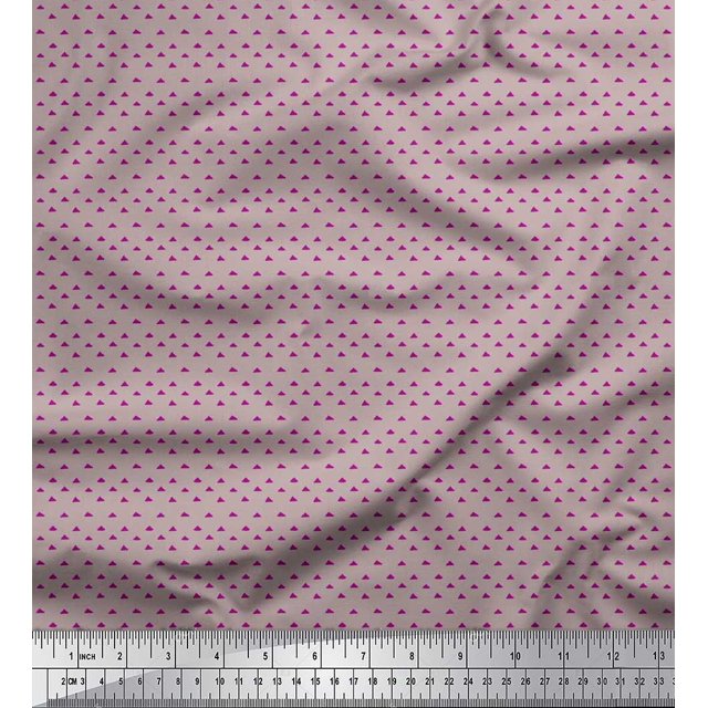 Soimoi Black Moss Georgette Fabric Triangle Geometric Printed Fabric 1 Yard 42 Inch Wide