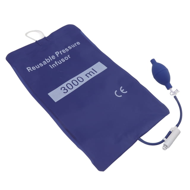 Fluid Pressure Bag, 3000ml 3h Airtightness Pressure Infusion Bag Pressure Display Column For Field Emergency For Clinical Emergencies