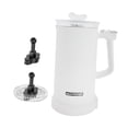 thumbnail image 3 of Luzkey Electric Milk Frother Large 600ml Automatic Hot and Cold Foam Maker 500W Nonstick Coating Interior Hot Chocolate Milk Steamer White, 3 of 8
