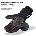 thumbnail image 3 of Gants Chauds d'Hiver en Molleton Imperméables et Coupe-Vent à Écran Tactile Antidérapants à Bandes Réfléchissantes Sports Cyclisme Ski Plein Air Travail, 3 of 8