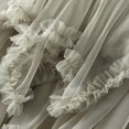 thumbnail image 3 of Women Layered Tulle Long Skirt High Waist Solid Color Frill Trim Ruffle Midi Skirt, 3 of 6