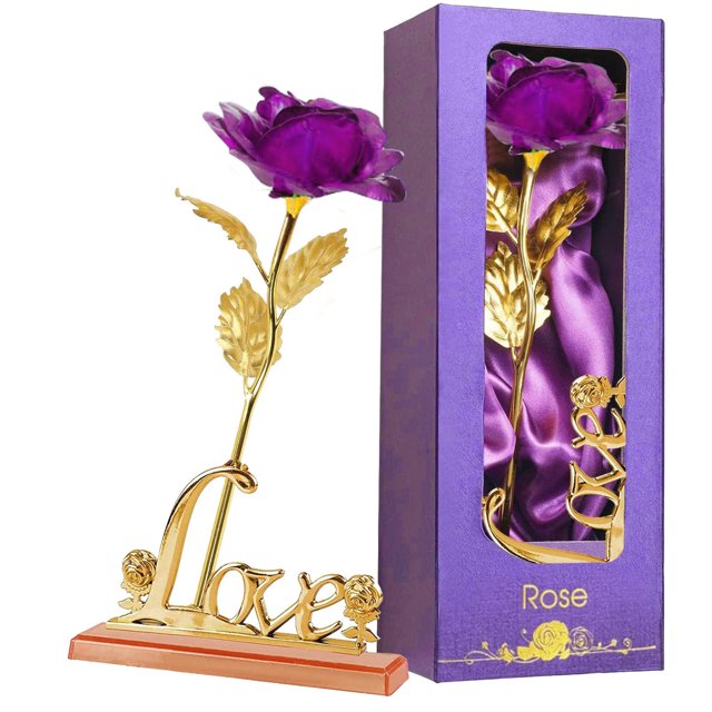 LSLJS Artificial Flowers Valentine's Day Gift Colorful Rose Artificial Luminaire Is A Unique Gift ForGirl
