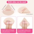 thumbnail image 3 of 6 PCS Powder Puffs, Pure Cotton Soft Triangle Wedge Makeup Powder Puff for Loose Powder Mineral Powder Body Powder Cotton Velour Cosmetic Foundation Sponge Makeup Tool (Nude), 3 of 5