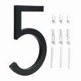 thumbnail image 1 of Large 5.6\" Modern Floating House/Door Numbers 12mm Brushed Stainless Steel, 1 of 10