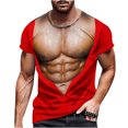 thumbnail image 2 of LSLJS T-Shirt à Manches Courtes Col Rond Imprimé Muscle pour Hommes, Chemises et T-Shirts Athlétiques pour Hommes Cadeaux pour Hommes, 2 of 5
