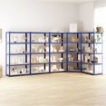 thumbnail image 1 of vidaXL 5-Layer Shelves 5 pcs Blue Steel&Engineered Wood, 1 of 5