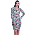 thumbnail image 2 of Moomaya Womens Full Sleeve Printed Midi Length Printed Bodycon Dress, 2 of 6