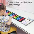 thumbnail image 3 of Roll Up Piano, 49 Keys Portable Hand Roll Piano USB Rechargeable Folding  for Travel, 3 of 7