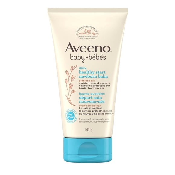 Aveeno Baby Daily Healthy Start Newborn Balm, Paraben Free Moisturizer, Prebiotic Oat, Fragrance Free