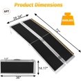 thumbnail image 2 of BeesClover Portable Wheelchair Ramp, Non-Slip Aluminum Handicap Ramps for Steps, 600 Lbs Capacity Foldable Threshold Wheelchair Ramps, 2 of 6