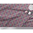 thumbnail image 3 of Soimoi Modal Satin Fabric Floral Mandala Print Fabric by The Yard 42 Inch Wide, 3 of 3