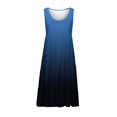 thumbnail image 4 of CHUANK Robes en Lin pour Femmes Été Grande Taille Manches Courtes Col en V Longueur Genou Robe Ample Décontractée Confortable Robe de Plage Soldes de Liquidation 2024, 4 of 6