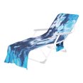 thumbnail image 2 of LSLJS Beach Chair Cover with Side Pockets, Microfiber Chaise Lounge Chair Towel Cover for Sun Lounger Pool Sunbathing Garden Beach Hotel, Easy To Carry Around, 2 of 6