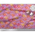 thumbnail image 2 of Soimoi Viscose Chiffon Fabric Flamingo Bird Printed Fabric 1 Yard 42 Inch Wide, 2 of 3