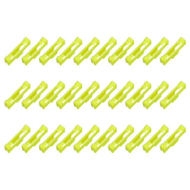 Unique Bargains 30 Pcs Servo Cable Clips Lock, ABS Servo Extension Cable Buckle Fixing Holder for RC Plane Boat DIY Model Yellow