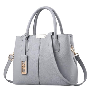Bmisegm Fashion Handbag Simple Bag Large Capacity One Shoulder Women Bag Work Tote Grey One Size