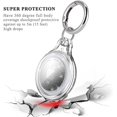 thumbnail image 3 of 2 Pack IPX8 Waterproof AirTag Holder Keychain [Mil-Grade Protection] Glitter PC Case Cover for Apple Air Tag, Anti-Scratch, Shockproof Tracker for Kids, Luggage, Key, Dog Collar (Clear+Clear), 3 of 5
