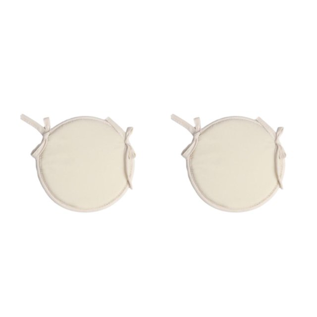 mmirethe Comfortable Round Chair Cushion For Bistros - With Durable Ties For Secure Fit Soft And Comfortable beige 2Set