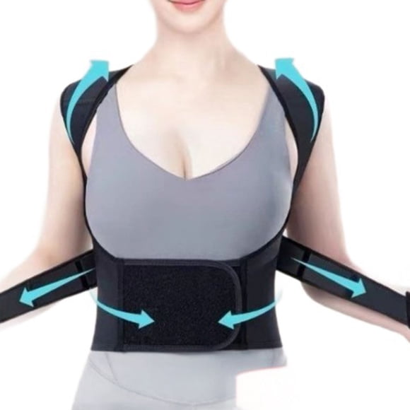 PLHWHYQ Unisex Posture Corrector, Adjustable Back Straightener Brace, Breathable Back Support Belt for Men Women Black S