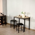thumbnail image 4 of Patiojoy Set of 3 Counter Height Table 2 Bar Chairs for Dining Room Faux Marble, 4 of 10
