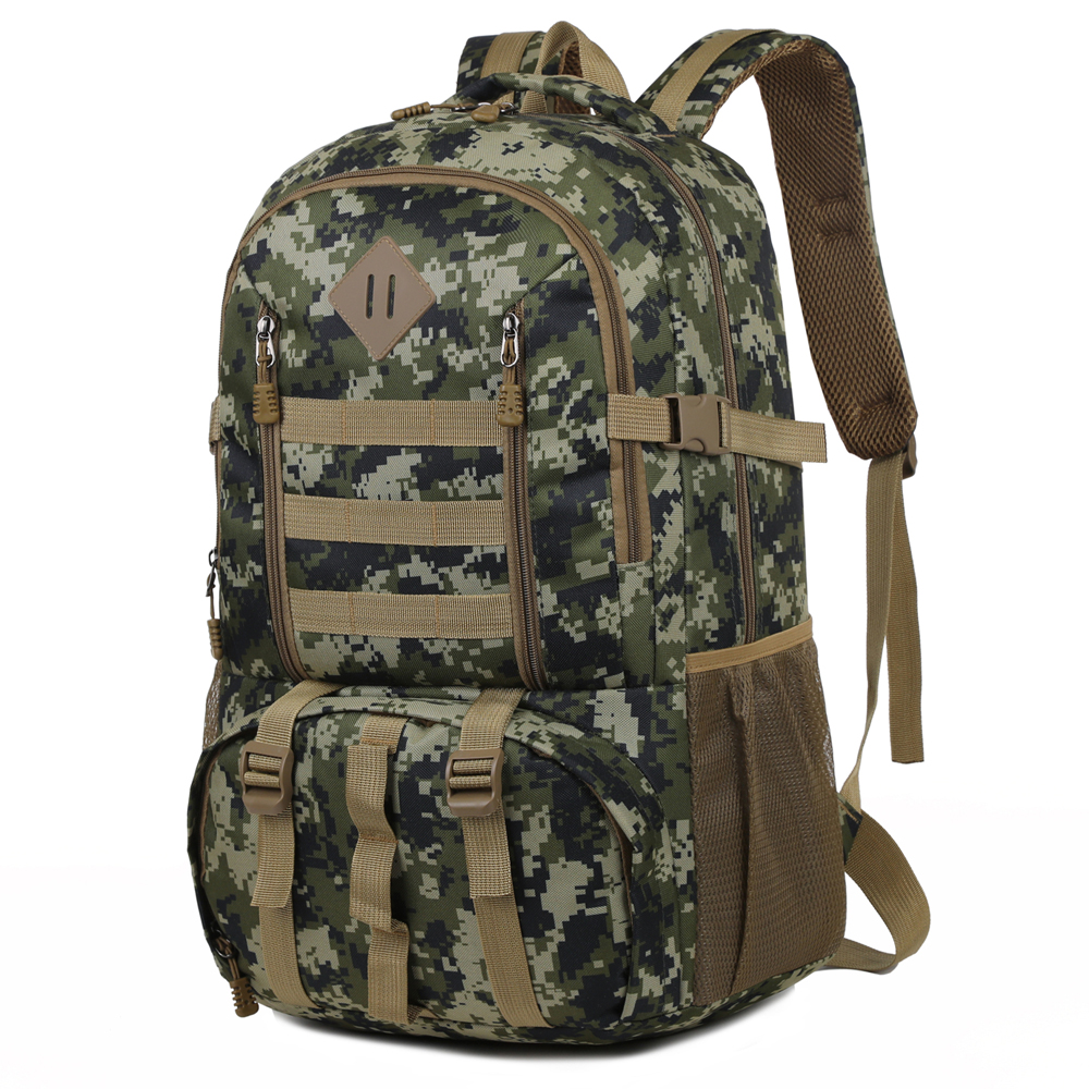 yeacher Camouflage 5 Sac à Dos de Randonnée Extérieur avec Multiples Poches de Rangement, Tissu Oxford Durable, Capacité de 35 L, Conception Légère pour les Essentiels d'Aventure