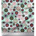 thumbnail image 1 of Soimoi Velvet Fabric Mandala Kaleidoscope Decor Fabric Printed Yard 58 Inch Wide, 1 of 3