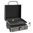 thumbnail image 1 of Blackstone Stainless Steel Propane Gas Portable, Flat Top Griddle Frill Station for Kitchen, Camping, Outdoor, Tailgating, Tabletop, Countertop - Heavy Duty & 12, 000 BTUs, 17 Inch, Black, 1 of 3