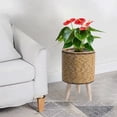 thumbnail image 4 of SSZMDLB Rattan Flower Pot, Flower Pot, Indoor Desktop Flowerpot, Woven Pot Potted Container, Triangular Support Flower Stand, Home Office Decor Planter for Succulents, Plants, 4 of 6