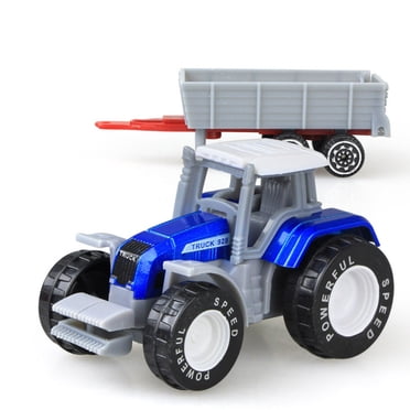 HBBKVI Jouet de Tracteur de Ferme à Friction, Véhicule Éducatif Pousser et Partir, Jouet de Construction Réaliste à Thème Ferme, Conception en Plastique Durable, Cadeau Idéal pour Enfants et Collectionneurs