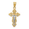 thumbnail image 1 of 14K Or Jaune Petite Croix Étroite W / Pendentif Crucifix, 1 of 2