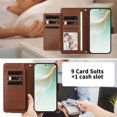 thumbnail image 4 of Book Style Wallet Cover for ASUS Zenfone 11 Ultra, Soft PU Leather, Dark Green, 4 of 6