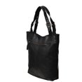 thumbnail image 3 of Sharo Classic Leather Soft Leather Black Hobo Tote Handbag, 3 of 6