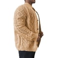 thumbnail image 1 of Weiqiqre Sweaters for Men Cable Knitted Warm Sweater Cardigan Thermal Button Down Closure Fall Winter Cardigan Stand-up Jacket, 1 of 4