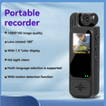 thumbnail image 2 of 1080P HD Mini Camera Portable Digital Video Recorder Body Camera with Infrared Night Vision Compact Sports DV Camcorder,1 x Mini Camera 1 x USB Cable,Black, 2 of 7