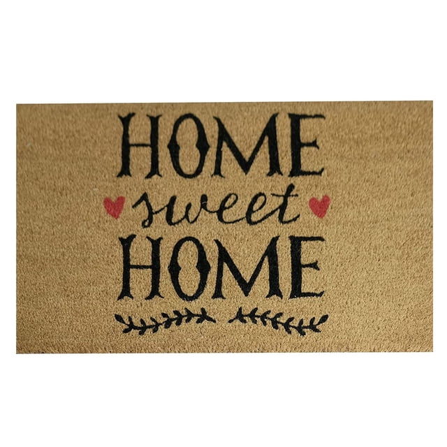 Summer Outdoor Coconut Coir Doormat Non Slip Doormat Rug with Rubber Backing Natural, Low Profile, Durable Rug for Indoor Entry Floor Washable Waterproof Home Gift for Housewarming 16x24IN