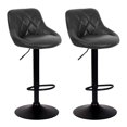 thumbnail image 1 of Bronte Living Leatherette Bar Stool with Adjustable Height, 360 Swivel Design, Floor Protection and Pedestal Base with Footrest - Series Janice - Set of 2, 1 of 9