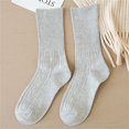 thumbnail image 2 of Breezora Winter Cable Knit Socks For Women Cozy Thick Stacked Socks With Non-Slip Design Grey, 2 of 5