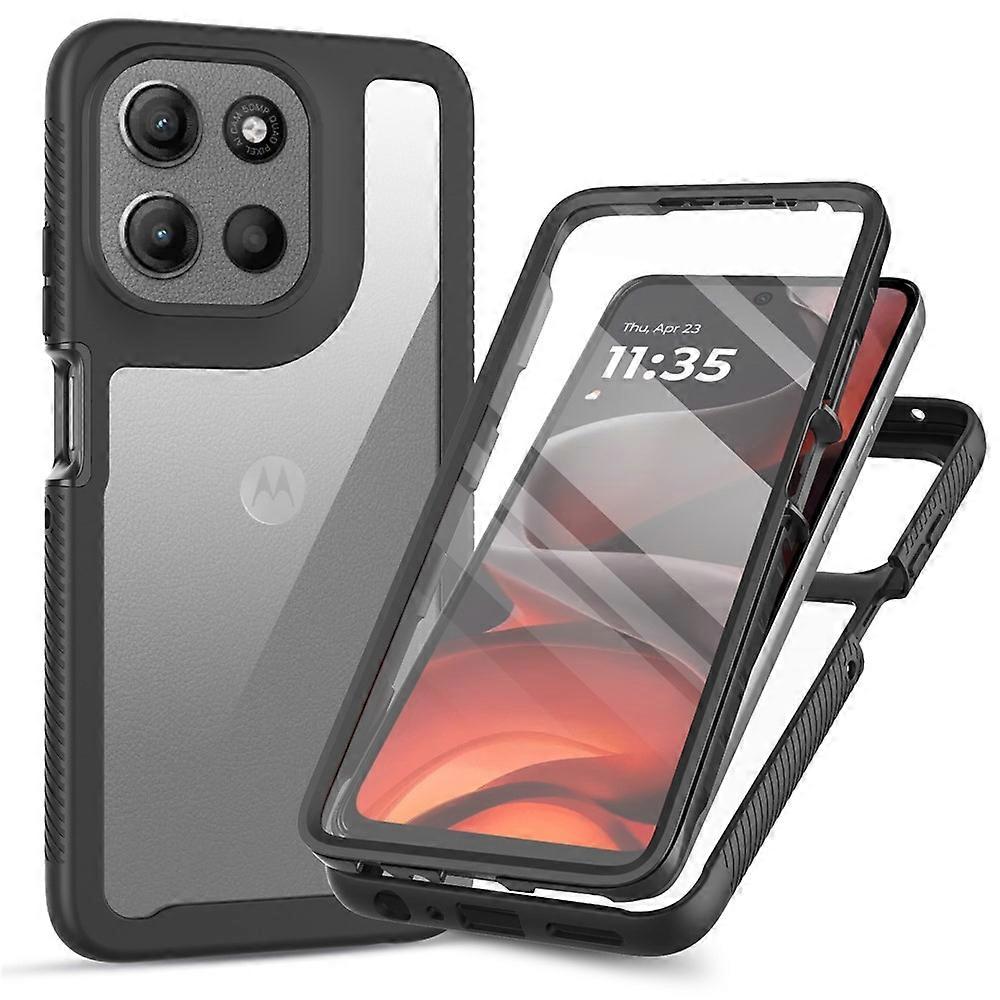 Clear Case Compatible For Motorola Moto G86 5G PC + TPU Phone Back Cover with PET Screen Film